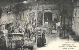 34 PEZENAS PUBLICITE MAISON LAVERGNE INTERIEUR DE L'USINE METIER DU VIN FUTS TONNEAUX HERAULT - Pezenas