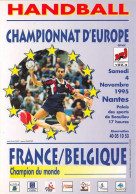 HANDBALL Championnat D Europe FRANCE BELGIQUE 28(scan Recto-verso) MA1416 - Handball