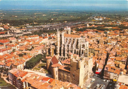 NARBONNE Vue Aerienne Le Palais Des Archeveques Et La Cathedrale Saint Just 21(scan Recto-verso) MA1411 - Narbonne