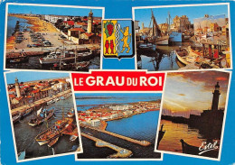 LE GRAU DU ROI La Plage Le Port Le Chenal Vue Aerienne 18(scan Recto-verso) MA1456 - Le Grau-du-Roi