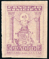 Madrid - Guerra Civil - Em. Local Republicana - Allepuz ** 139 - S/dentar - Numeración Vertical - Serie D - Republikanische Ausgaben