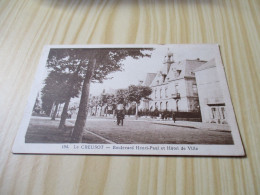 CPA Le Creusot (71).Boulevard Henri-Paul Et Hôtel De Ville - Carte Animée. - Le Creusot