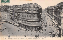 MARSEILLE Le Quai Du Port Et La Rue De La Republique 23(scan Recto-verso) MA1466 - Vieux Port, Saint Victor, Le Panier