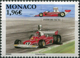 MONACO 2024 TRANSPORT Vehicles. Legendary Race Cars. Ferrari 312 T2 - Fine Stamp MNH - Nuovi