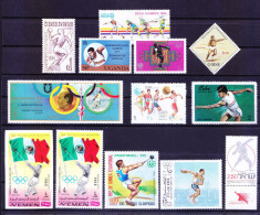 Short Put, Disc Hammer Throw, Sports All Different 13 MNH Stamps Collection - Leichtathletik