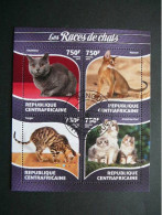 Cats. Katzen. Chats  # Central African Republic # 2015 Used S/s #151 Domestic Cats - Gatos Domésticos