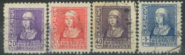 SPAIN, 1938/39, ISABELLA I STAMPS SET OF 4, # 672,674/75,& 677, USED. - Usados