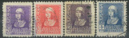 SPAIN, 1938/39, ISABELLA I STAMPS SET OF 4, # 672,674/75,& 677, USED. - Gebraucht