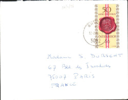 AUTRICHE SEUL SUR LETTRE POUR LA FRANCE 1995 - Storia Postale