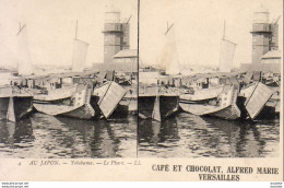 JAPON  YOKOHAMA  Le Phare   .....  Carte Stéréo  Café Et Chocolat Alfred Marie Versailles - Yokohama