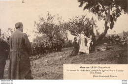 MILITARIA GUERRE 14-18 WW1 La Messe Du Dimanche Près De La Ligne De Feu à Chenay - War 1914-18