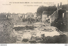 MILITARIA GUERRE 14-18 WW1 En CHAMPAGNE Suippes Bombardé - Guerre 1914-18