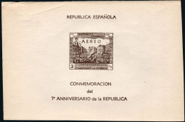 Madrid - Guerra Civil - Em. Local Republicana - S/Cat * - HB " 2 Pta. 7º Aniversario Republica" S/dentar - Emissioni Repubblicane