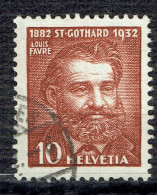 50ème Anniversaire Du Percement Du Tunnel Du Saint-Gothard : Louis Favre - Used Stamps