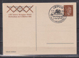 Dt.Reich MiNo. PP 152C1 SSt Leipzig 1941 " 30 Jahre Gruppe Süd/Werbeschau Am 5.Oktober 1941 "(alte Schrift Gebalkt) - Private Postal Stationery