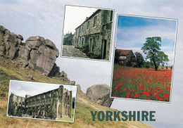 1 AK England * Yorkshire  Background Cow And Calf Rocks, Ilkley Moor, Grassington, Poppies At Boston Spa, Rievaulx Abbey - Andere & Zonder Classificatie