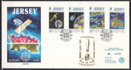 Jersey1991 - FDC Special - EUROPA CEPT - Europe Spatiale - Tirage Limite A 60 Ex.numerotes - 1991