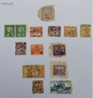 Tunisie Lot Timbre Oblitération Choisies Pavillier Dont Fragment, Cachet Perlé Et Bleu à Voir - Used Stamps