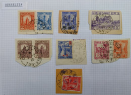 Tunisie Lot Timbre Oblitération Choisies Ousseltia  Dont Fragment  à Voir - Used Stamps