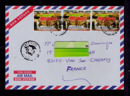 Sp10492 Rep. MADAGASCAR - CHINE (diplomatic Relationship Beteween During 30 Ann) 3x Mailed 2003 »Vins Sur Caramy -France - Other & Unclassified