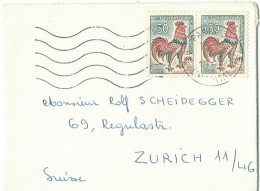 FRANCE LETTRE 2x30c  PARIS POUR ZURICH ( SUISSE ) DE 1966  LETTRE COVER - 1961-....