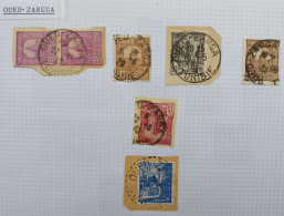 Tunisie Lot Timbre Oblitération Choisies Oued Zargua  Dont Fragment  à Voir - Used Stamps