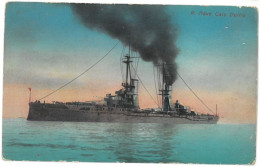 CPA R. Nave Caio Duilio - ( Cuirassé - Regia Marina - Marine Italienne ) - Guerre