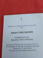 Doodsprentje Albert Van Haver / Hamme 21/1/1918 - 17/5/2000 ( Mariette Van Garsse ) - Religion & Esotericism