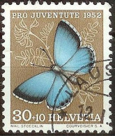 Schweiz Suisse Pro Juventute 1952: Silber-Bläuling Zu WI 146 Mi 578 Yv 529 Stempel LAUSANNE 12.I.53 (Zumstein CHF 13.00) - Used Stamps
