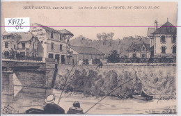 NEUFCHATEL-SUR-AISNE- LES BORDS DE L AISNE ET L HOTEL DU CHEVAL BLANC- ILLUSTRATION - Autres & Non Classés