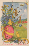 EASTER CHICKEN EGG Vintage Postcard CPA #PKE118.GB - Easter