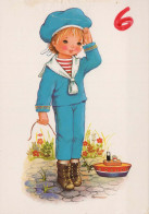 HAPPY BIRTHDAY 6 Year Old BOY CHILDREN Vintage Postal CPSM #PBT809.GB - Anniversaire