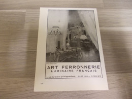 Reclame Advertentie Uit Oud Tijdschrift 1951 - Art Ferronnerie Luminaire Français - Publicidad