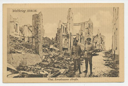 Fieldpost Postcard Germany / Belgium 1916 War Violence - Vise / Wezet - WWI - Prima Guerra Mondiale