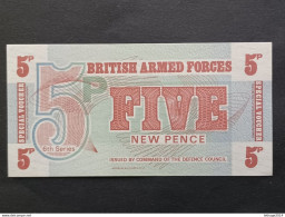 BANKNOTE BRITISH ARMED FORCES 5 PENCE 1945 BRITISH OCCUPATION, GERMANY IN 1945 UNCIRCULATED - Forze Armate Britanniche & Docuementi Speciali