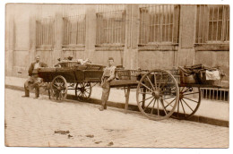 Charrettes De Marchand Ambulant . Carte Photo Animée Non Située - Fliegende Händler