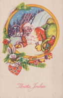 PAPÁ NOEL Feliz Año Navidad Vintage Tarjeta Postal CPSMPF #PKG288.ES - Santa Claus