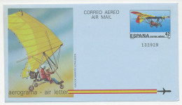 Postal Stationery Spain 1985 Motor Hang Glider - Avions