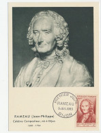 Maximum Card France 1953 Jean-Philippe Rameau - Composer - Musica