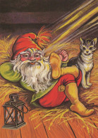 PAPÁ NOEL Feliz Año Navidad Vintage Tarjeta Postal CPSM #PBL311.ES - Santa Claus