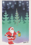 PAPÁ NOEL Feliz Año Navidad Vintage Tarjeta Postal CPSM #PBL046.ES - Santa Claus