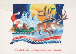 PAPÁ NOEL Feliz Año Navidad Vintage Tarjeta Postal CPSM #PBL567.ES - Santa Claus