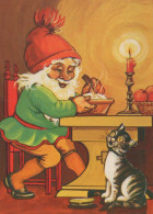 PAPÁ NOEL Feliz Año Navidad Vintage Tarjeta Postal CPSM #PBL249.ES - Santa Claus