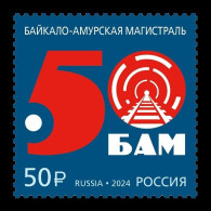 Russia 2024 MiNr. 3463 Broad-Gauge Railway Line Baikal-Amur Mainline (BAM) MNH ** - Ungebraucht