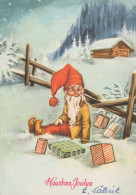 PAPÁ NOEL NAVIDAD Fiesta Vintage Tarjeta Postal CPSM #PAK449.ES - Santa Claus