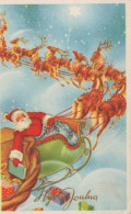 PAPÁ NOEL NAVIDAD Fiesta Vintage Tarjeta Postal CPSMPF #PAJ401.ES - Santa Claus