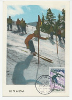 Maximum Card France 1962 World Championship Skiing Chamonix - Inverno