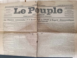 Journal - Le Peuple De Liège - Organe Quotidien De Démocratie Socialiste - Lot De 3 Journaux De 1919 - Andere & Zonder Classificatie