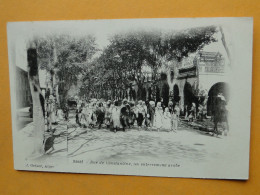 Cpa Algérie -- SETIF -- Rue De Constantine, Un Enterrement Arabe  - Carte " Précurseur " TOP ANIMEE - Cpa PEU COURANTE ! - Setif