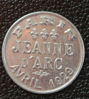 Jeton Commémoratif "Jeanne D'arc - Paris Avril 1929" Cinquième Centenaire Du Siège D'Orléans 1429 - Monedas / De Necesidad